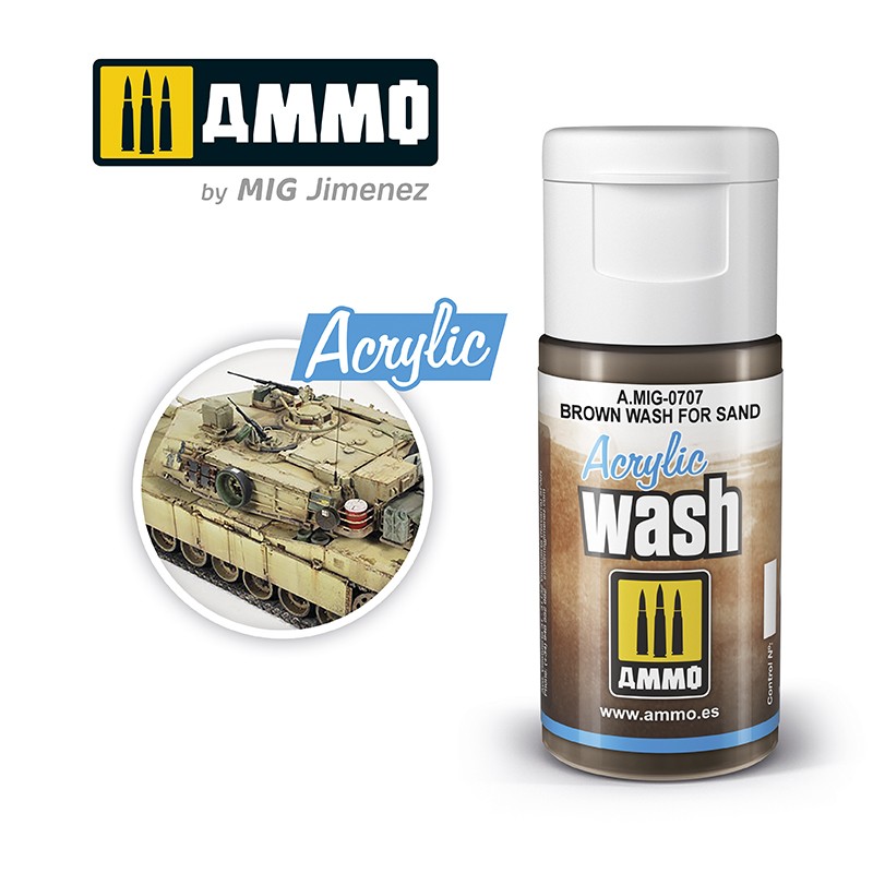 Ammo Mig Brown for Sand Acrylic Wash