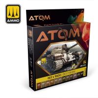 Ammo Mig Atom Paint Sets Rust & Tracks (12 paints per set)