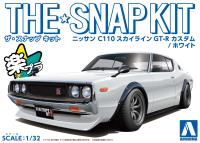 Aoshima 1/32 SNAP KIT #18-SP2 Nissan C110 Skyline GT-R Custom(White)