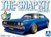 Aoshima 1/32 SNAP KIT #18-SP4 Nissan C110 Skyline GT-R Custom(Metallic Blue)