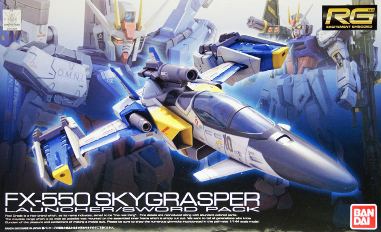 Bandai Hobby RG 1/144 Sky Grasper Sword Gundam Model Kit - 13cm Snapfit Build
