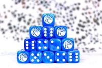 Conquest, Nords Faction Dice on Bright Blue swirl Dice (PBW8519)