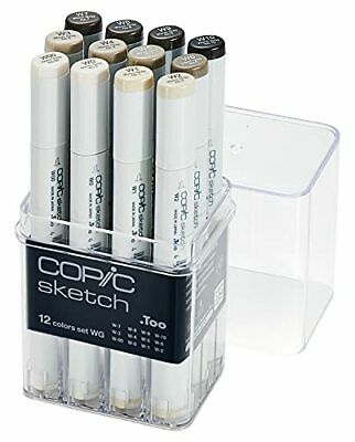 Copic Sketch Marker 12Pc Warm Gray Set