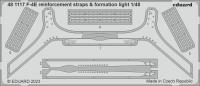 Eduard 1/48 F-4E reinforcement straps & formation lights [Photo etched set], for MENG