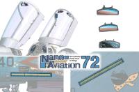 FineMolds 1/72 Rear view mirror and Formation light for Jet fighter