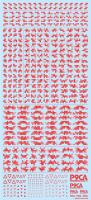 HiQ Parts Pixel Camouflage Decal 2 Red (1pc)