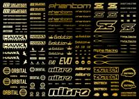 HiQ Parts Sponsor Logo Decal 01S Gold (1pc) [Sale ends when item is out of stock]