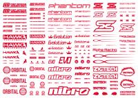 HiQ Parts Sponsor Logo Decal 02S Red (1pc) [Sale ends when item is out of stock]