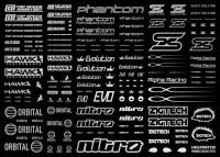 HiQ Parts Sponsor Logo Decal 02S Silver (1pc) [Sale ends when item is out of stock]