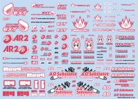 HiQ Parts Sponsor Logo Decal 02S Pink / Dark Gray (1pc) [Sale ends when item is out of stock]