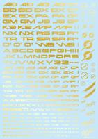 HiQ Parts TR Decal 3 Alphabet Gold (1pc)