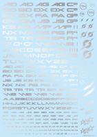 HiQ Parts TR Decal 3 Alphabet Silver (1pc)