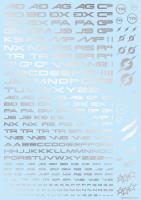 HiQ Parts TR Decal 3 Alphabet Silver (1pc)