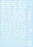 HiQ Parts TR Decal 3 Alphabet White (1pc)