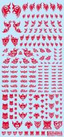 HiQ Parts Tattoo Decal 01 'Heart' Red (1pc)