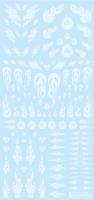 HiQ Parts Tattoo Decal 03 'Fire' Clear White (1pc)