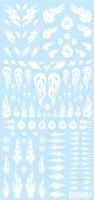 HiQ Parts Tattoo Decal 03 'Fire' White (1pc)