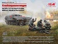 ICM 1/35 'Krankenpanzerwagen' Sd.Kfz.251/8 Ausf.A , WWII German Ambulance with Military Medical Personnel