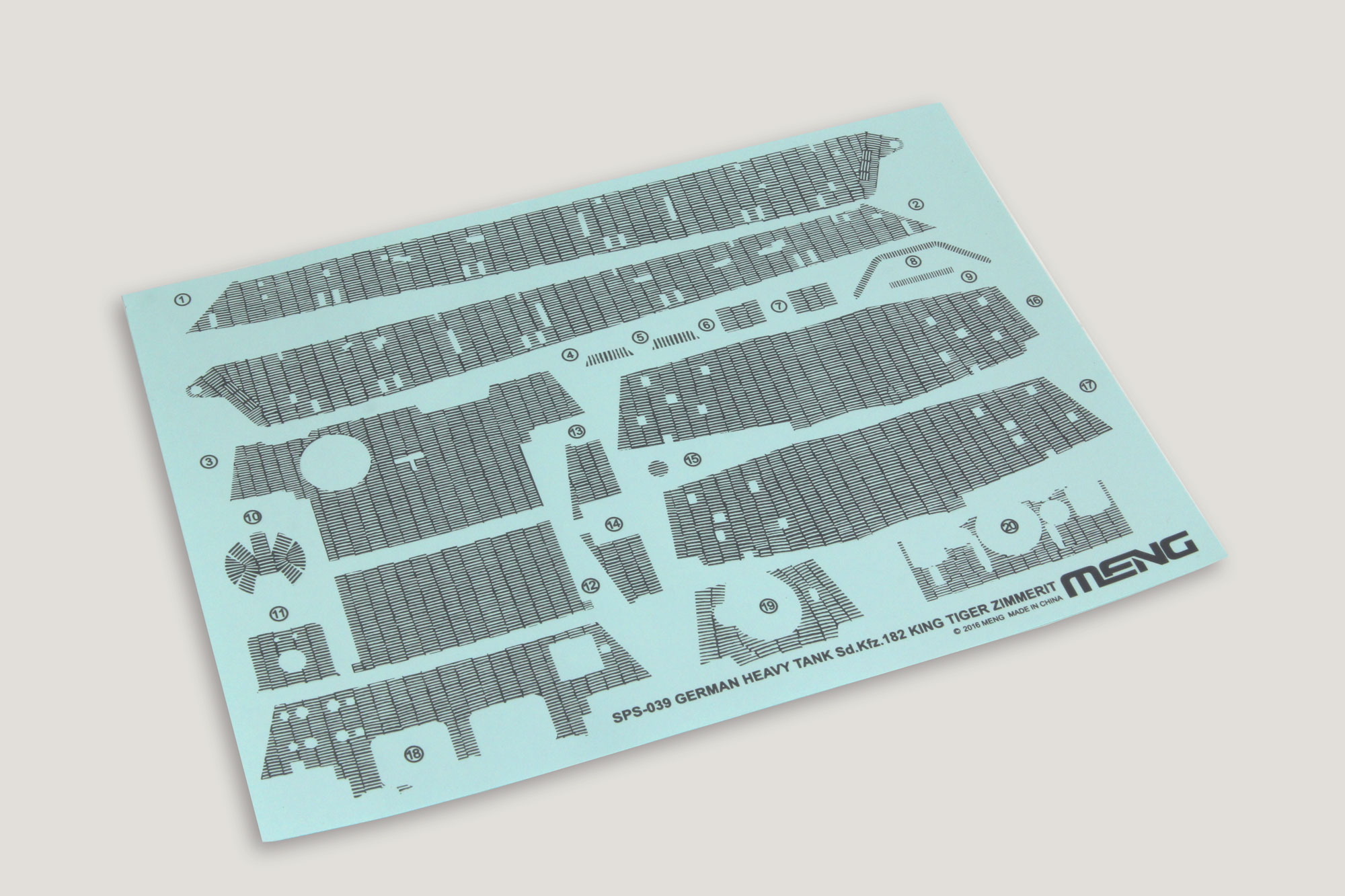 Meng 1/35 GERMAN HEAVY TANK Sd.Kfz.182 KING TIGER ZIMMERIT DECAL