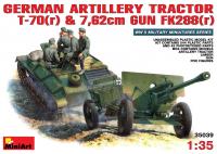 MiniArt 1/35 German Artillery Tractor T-70 (r) & Gun w/Crew