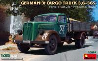 MiniArt 1/35 German 3T Cargo Truck 3,6-36S. Pritsche-Normal-Type. Military Service