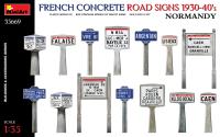 Miniart 1/35 French Concrete Road Signs 1930-40's Normandy