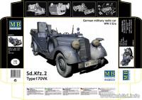 MASTER BOX Sd.Kfz. 2 Type 170 VK, German military radio car, WW II era