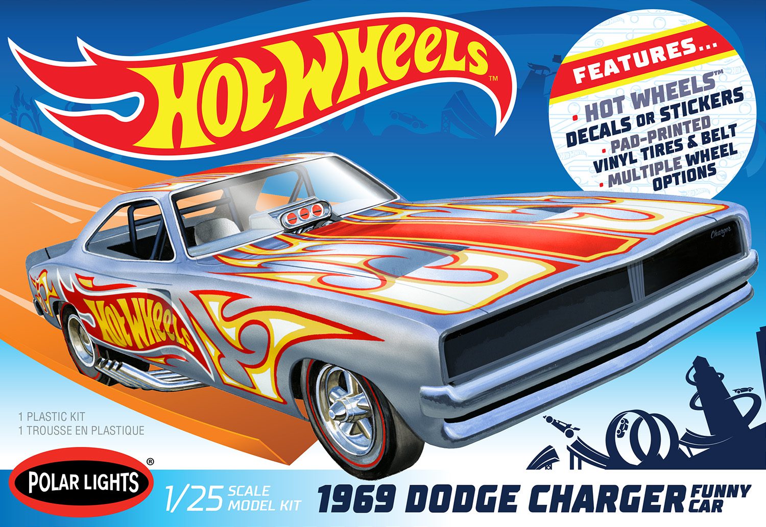 Polar Lights 1/25 1969 Dodge Charger Funny Car Hot Wheels