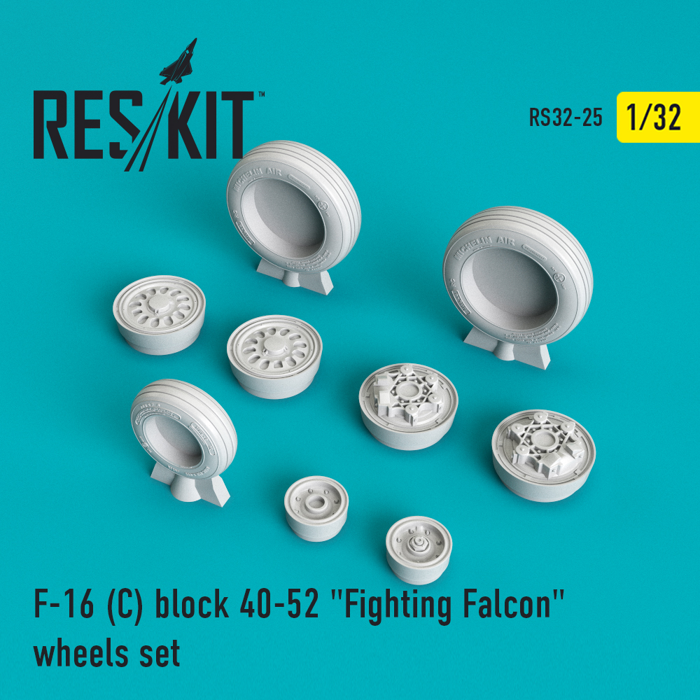 Res/Kit F-16 (C) block 40-52 'Fighting Falcon' wheels set