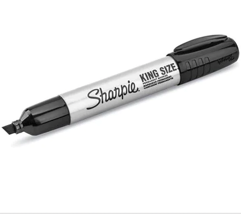 Sharpie King Size Black Chisel Permanent Marker, 1 Count