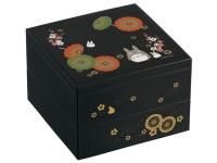 Skater Totoro Traditional Japanese Lacquer Ware 2 Tier Bento Box "My Neighbor Totoro" (Studio Ghibli)